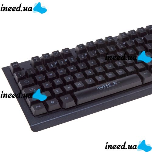 Ігровий провідний комплект 4в1 Gaming Set iMICE GK - 480 RGB клавіатура мишка килимок для мишки навушники з підсвічуванням геймерський набір для ПК