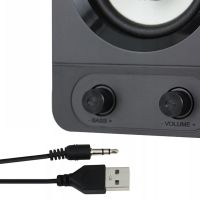 Музыкальные компьютерные колонки Hotmai Speaker FT-25-2.1 с RGB подсветкой для ПК, Акустическая система с сабвуфером и сателлитами 9W USB 3.5мм FT-25