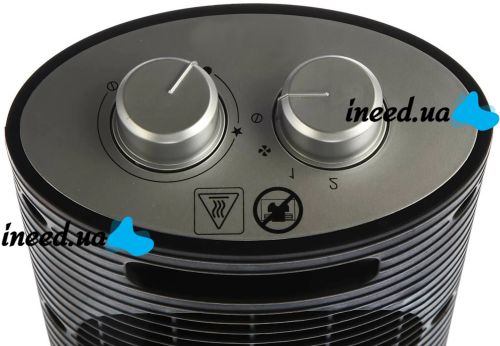 Электрический настольный тепловентилятор Domotec Heater MS-5905 напольный обогреватель с вентиляцией для дома на 15 кв.м 1500W дуйка на 3 режима 