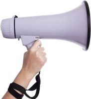 Ручний мегафон рупор HW - 20B 30W дальність 300м великий гучномовець на ремені з виносним мікрофоном і функцією запису голосу на акумуляторі HW20B