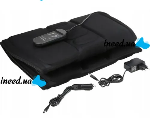 Массажная накидка на кресло Massage Cushion Inspire 083MC с подогревом в автомобиле Вибрационный массажер LY-54 для сидения от сети и прикуривателя