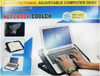 Складная подставка для ноутбука с охлаждением Shaoyundian Notebook Cooler раскладной регулируемый столик охладитель с вентилятором USB Черный