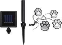 Садовые светящиеся следы Paw Print Light DL49 автономный уличный LED светильник в грунт, светодиодное освещение для газона на солнечной батарее