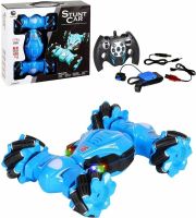Radio-controlled flip car YL-51 Blue, stunt drift car on the remote control, transformer all-terrain vehicle with hand control, gestures