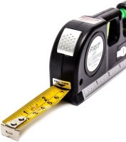 Лазерный жидкостный уровень Fixit Laser Levelpro 3 строительная лазерная линейка 2,5 метра прибор нивелир со встроенной рулеткой на батарейках