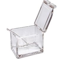 Набор емкостей для хранения специй и приправ Crystal Seasoning Box на 4 отсека, акриловый органайзер, баночки для сыпучих продуктов с подставкой