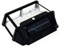 Уличный настенный светильник COBA Solar Wall Lamp HW 999-3W аккумуляторный подвесной фонарь на солнечной батарее с датчиком движения 3 лампы 3 режима