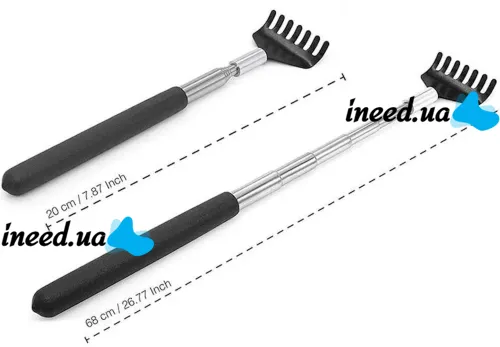 Telescopic Folding Scraper Yeipis Tickle grab XL-740 20-68 cm for back, Massage Folding Carding Brush for 5 sections for massage and Itching Relief