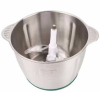 Электрический измельчитель мясорубка Молния Rainberg RB-2202 1200W с чашей 2л, Кухонный блендер комбайн 4 ножа BT-7019 из нержавеющей стали Зеленый