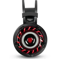 Игровые проводные наушники Jinoun A6 с микрофоном и RGB подсветкой для ПК, Геймерские полноразмерные наушники для компьютера и ноутбука USB AUX