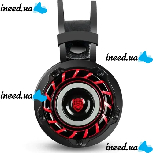 Игровые проводные наушники Jinoun A6 с микрофоном и RGB подсветкой для ПК, Геймерские полноразмерные наушники для компьютера и ноутбука USB AUX
