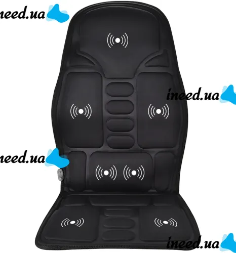 Массажная накидка на кресло Massage Cushion Inspire 083MC с подогревом в автомобиле Вибрационный массажер LY-54 для сидения от сети и прикуривателя
