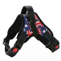 Нейлоновая шлейка жилет для выгула собак, щенков Dog Harness Set нагрудный регулируемый ремень для животных с грудным обхватом для домашних питомцев