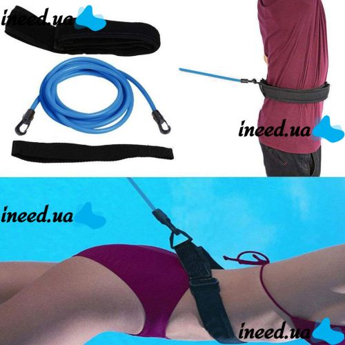 Регулируемый поясной ремень для тренировок плавания Swimming Training Belt в бассейне, Тренировочные резинки для обучения плаванию взрослых и детей