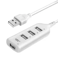 USB хаб Hi-Speed XD4 White на 4 порта, Универсальный разветвитель с 4 выходами концентратор переходник HUB 480 Мбит для компьютера от USB Белый