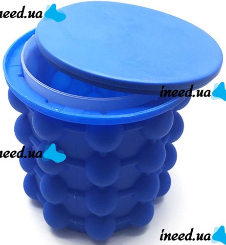 Силиконовое ведро для заморозки льда Ice Cube Maker Genie двухкамерная форма для изготовления хранения льда, охлаждения напитков в бутылках с крышкой
