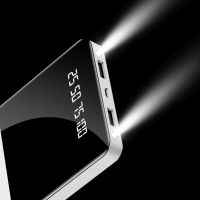 Зарядное устройство УМБ Power Bank 20000 mAh Xiaomi Power Quantus MI 2.1C 2xUSB повербанк с фонариком, Внешний аккумулятор батарея для телефона
