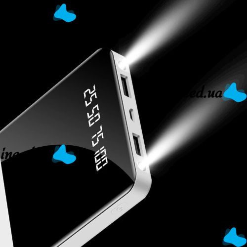 Зарядное устройство УМБ Power Bank 20000 mAh Xiaomi Power Quantus MI 2.1C 2xUSB повербанк с фонариком, Внешний аккумулятор батарея для телефона