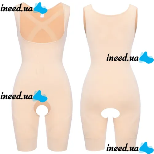 Профессиональное корректирующее белье Комбидресс Slim Shapewear женский утягивающий для похудения и коррекции фигуры с бретельками S/M L/XL XXL/XXXL