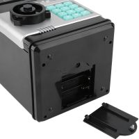 Children's electronic piggy bank safe Mony Safe, bill acceptor, ATM, with combination lock for paper bills, coins with Piggy Number Bank batteries