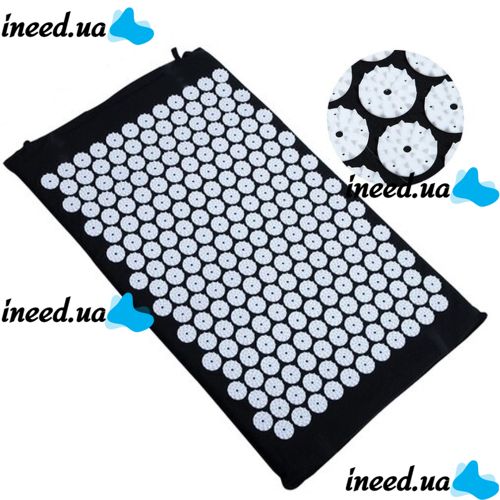 Ортопедический акупунктурный массажный коврик Acupressure Mat для спины, головы, шеи, ног, стоп, аппликатор Кузнецова для игольчатого массажа тела