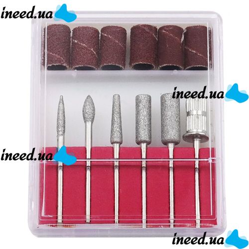 Bucos Nail Drill ZS-100 Handheld Polisher (20,000 rpm) for Professional Manicures and Pedicures—6-in-1 Polishing Handpiece, + Bit Set—Pink