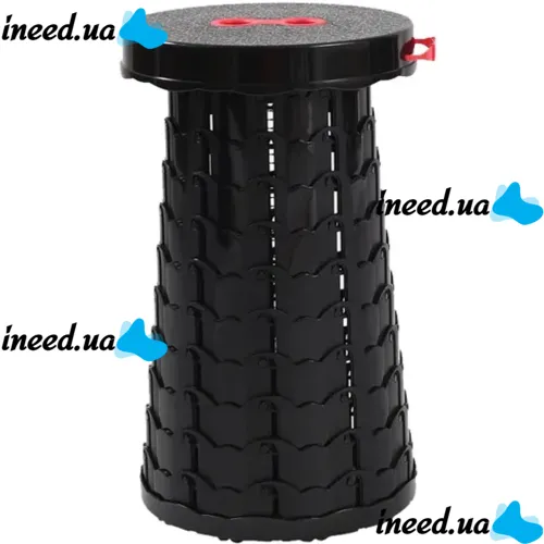 Складной туристический стул Telescopic stool 47 см раскладной телескопический табурет с ручкой, садовый пластиковый стульчик для кемпинга и пикника