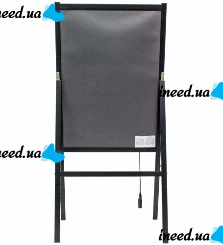 Рекламная флуоресцентная LED доска Fluorecent Board With Stand 50x70см на стойке, светящаяся лед доска на стойке с фломастером и салфеткой Черная