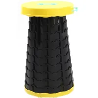 Складной туристический стул Telescopic stool 47 см раскладной телескопический табурет с ручкой, садовый пластиковый стульчик для кемпинга и пикника