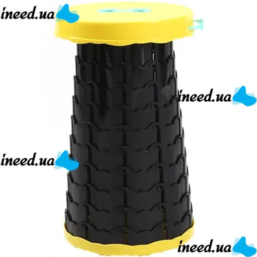 Складной туристический стул Telescopic stool 47 см раскладной телескопический табурет с ручкой, садовый пластиковый стульчик для кемпинга и пикника