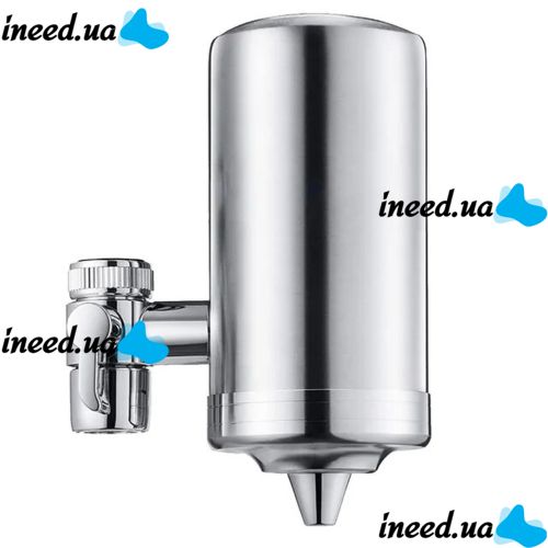 Проточный фильтр насадка на кран из нержавеющей стали Water Purifier ZSF-080 для очистки воды, Водяной фильтр для воды под кран 687-1 Серебристый