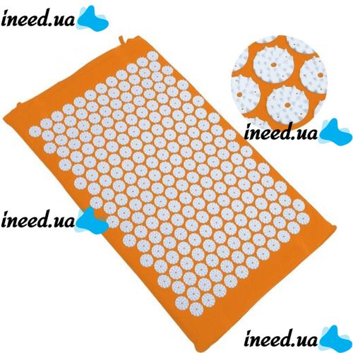 Ортопедический акупунктурный массажный коврик Acupressure Mat для спины, головы, шеи, ног, стоп, аппликатор Кузнецова для игольчатого массажа тела