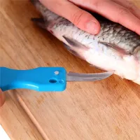 Нож скребок для чистки чешуи рыбы Fish Scales Wiper Cleaning, Ручная рыбочистка с контейнером, Ручной прибор для чистки рыбы с ножем для потрошения