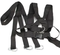 Спортивные ремни для силовых тренировок на тело Fitness Sled Harness жилет упряжка для ускорения с кольцами Фитнес ремень для занятия спортом Черный