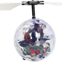 Летающий шар Whirly Ball Led светодиодный диско шарик с датчиком приближения, летит за рукой с сенсорным управлением игрушка с RGB подсветкой