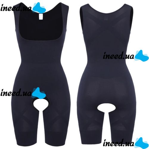 Профессиональное корректирующее белье Комбидресс Slim Shapewear женский утягивающий для похудения и коррекции фигуры с бретельками S/M L/XL XXL/XXXL