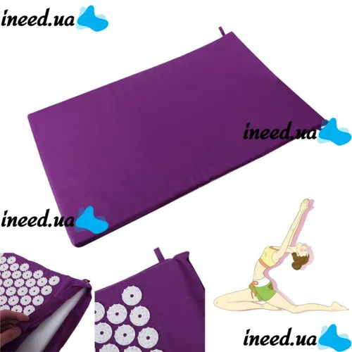Ортопедический акупунктурный массажный коврик Acupressure Mat для спины, головы, шеи, ног, стоп, аппликатор Кузнецова для игольчатого массажа тела
