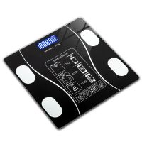 Электронные напольные фитнес весы Digital A-8003 Black до 180 кг c Bluetooth и приложением на телефон, Черные умные смарт весы с Led дисплеем