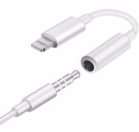 Универсальный кабель аудио переходник для наушников Lightning на 3.5mm AUX Headphone Adapter J-002, Адаптер USB-C для телефона IPhone Белый