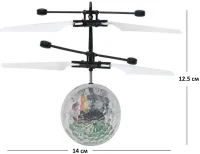 Летающий шар Whirly Ball Led светодиодный диско шарик с датчиком приближения, летит за рукой с сенсорным управлением игрушка с RGB подсветкой