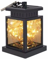 Уличный садовый подвесной светильник фонарь UniSolar NF101 30LED с солнечной панелью и прищепкой, Водонепроницаемый прожектор Solar AND HA-80 Черный