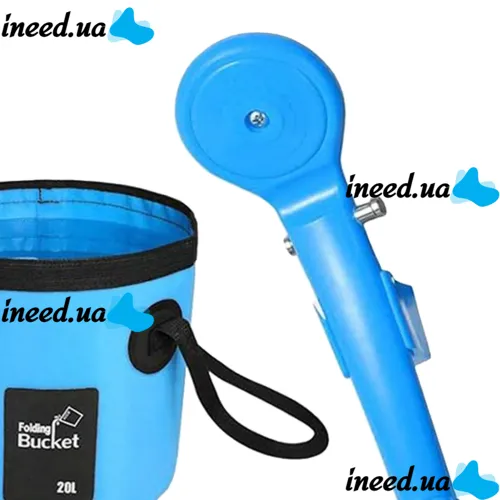 Автомобильный портативный душ Washing Spray With Bucket 12V на 20л, Походный душ от прикуривателя Автомойка для отдыха на природе и мытья машины
