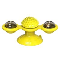 Игрушка-спиннер для кота Rotate Windmill с кошачьей мятой, интеллектуальная, развивающая светящиеся гипоаллергенная спиннер игрушка для котов и кошек