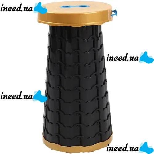 Складной туристический стул Telescopic stool 47 см раскладной телескопический табурет с ручкой, садовый пластиковый стульчик для кемпинга и пикника