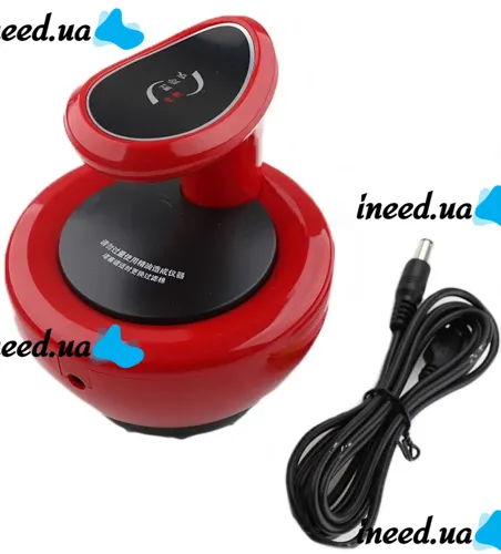 Антицелюлітний бездротовий вакуумний масажер GUA Sha Massager XN-058 з інфрачервоним підігрівом для тіла апарат вакуумного масажу сідниць Червоний