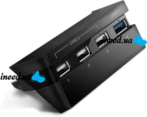 Универсальный Usb Hub Dobe PS4 Slim Концентратор на 4 порта для игровой приставки Sony Playstation, Юсб Хаб Разветвитель для периферийных устройств