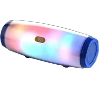 Беспроводная Bluetooth колонка T&G TG165C с RGB LED подсветкой и функцией Power Bank, Аккумуляторная блютуз акустика SPS UBL USB AUX для Android IOS