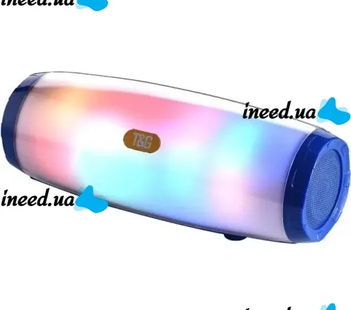 Беспроводная Bluetooth колонка T&G TG165C с RGB LED подсветкой и функцией Power Bank, Аккумуляторная блютуз акустика SPS UBL USB AUX для Android IOS