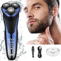 Rechargeable Men's Electric Shaver VGR V-306, Wireless Waterproof Rotary Electric Shaver for Wet and Dry Shaving