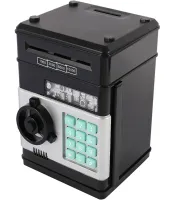 Children's electronic piggy bank safe Mony Safe, bill acceptor, ATM, with combination lock for paper bills, coins with Piggy Number Bank batteries